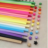 Kui-Min Origami แถบกระดาษดวงดาวนำโชคกระดาษสำหรับพับริบบิ้นสี