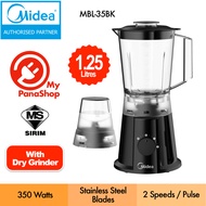 Midea Powerful Blender with Dry Miller ( 350w / 1.25L ) MBL-35BK
