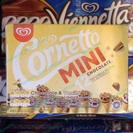 New Wall'S Cornetto Mini Ice Cream Es Krim Coklat Vanila ( Isi 12 Per Box)