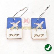 GANTUNGAN Model 747 Airplane Keychain Keychain Accessories