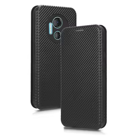 For Doogee X97 Pro X97Pro Carbon Fiber Skin Luxury Leather Case Book Magnet Cover For Doogee X96 X95