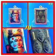 湿婆天神 + 迦梨女神 / 背面 崩牙鲁士头  Shiva + Kali With Lersi Por Gae