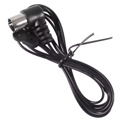 FM Antenna for Stereo Receiver Indoor FM Radio Antenna 75 Ohm F Type Male Coaxial Cable Wire Antenna