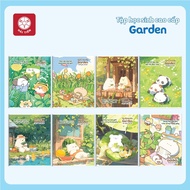 HAI TIEN Notebook [Mien Trung + Southern] Garden - Dimensions 158x205mm - 4/5 checkered cups/ 4 hori