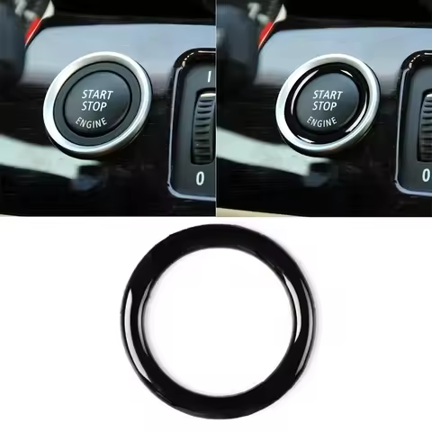 Car Engine One Start Stop Push Button Ignition Key Circle Sticker Trim Decal for BMW 3 Series E90 E9