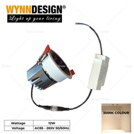 Wynn Design [Anti Glare Recess Eyeball] LED Recessed Downlight with 3500k (EB6650)