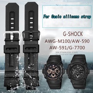 For Casio G-Shock AW-591/590/5230/282B AWG-M100/M101 G-7700/7710 bracelet Strap Rubber Wristwatch Ac