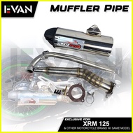 ✹ ♀ ✷ (Steel/Stainless)Muffler Pipe v4 For Honda Xrm125/Rs125/Rs125 Fi Made in Thailand