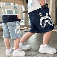 [Boy Shorts] (15-40kg) Cool Boy Printed Denim Shorts Summer Korean Fashion Boy Shorts Bottom Wear