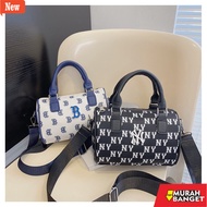 Women's Crescent Moon Bag [COD AVAILABLE] NY MLB Korea Monogram Jacquard Boston Bag / MLB Top Handle