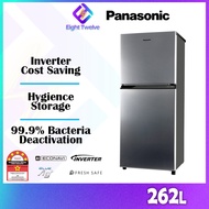 262L PANASONIC AI ECONAVI Inverter 2 Door Fridge Peti Sejuk | NR-TV261APSM