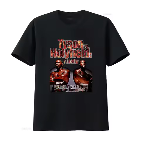 TYSON Vs HOLYFIELD FINALLY Boxing Event T shirt Live on Pay Per View November 9 Print vintage Washed