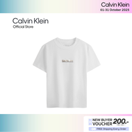 CALVIN KLEIN เสื้อยืดคอกลมแขนสั้นผู้หญิง รุ่น 47B818G YAA - สีขาว