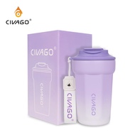 Civago（13oz）Ceramic liner Stainless Steel Coffee Mug With Lid Vacuum Flask Hot And Cold Tumbler