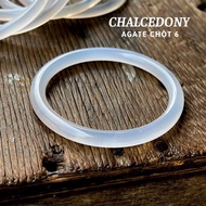 Ma Nao chopstick ring, 6mm white, size 52-57mm, smooth