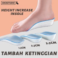 SOCKSTUDIO Invisible Height increase insole shoes men insole arch support insole tapak kasut pelapik