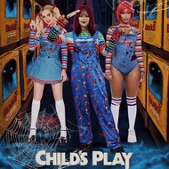 Chucky-Themed Jumpsuit Costume for Female Role-Playing