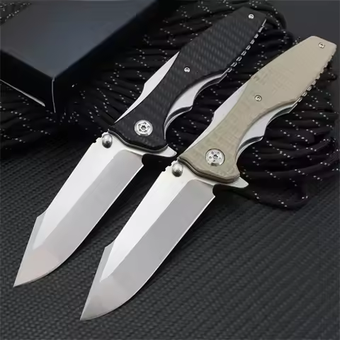 0393 Rick Hinderer Ball Bearing Flipper Folding Knife 9CR18MOV Blade G10 Handles Outdoor Tactical Hu