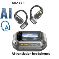 ERAZER XP6 AI Translation Wireless Headset Bluetooth 5.4 Smart Touch Screen LED HD Call Mic IPX7 Wat