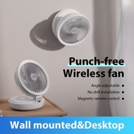 EDON RC Suspended Air Recirculation Fan Desktop Fan E808 Portable Folding Desktop Shaking Head Left&