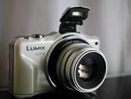 Panasonic Lumix DMC-GF3 Pearl White camera with MF 36mm f1.6 lens no limit video, no limit ISO, PAL/NTSC menu