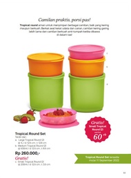 TERBARUU!! TUPPERWARE Tropical Round Set (6) Toples Tupperware