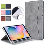 Samsung Tab S6 Lite 2024 Case with Pencil HolderMulti Angle Stand Premium PU Leather Soft TPU Inner 