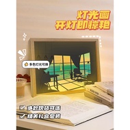 Creative Light Painting Creative Gift Gift Light Painting Light Shadow Healing Department Bedside Atmosphere Light Decoration Acrylic Night Light Desktop Decoration