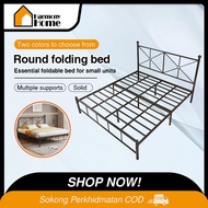 HARMONY HOME Bed Frame Queen King Size Adult Bed Homestay Bed Metal Foldable Bed Katil Besi Bedroom Furniture Tidur Iron