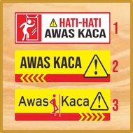 Beware of Glass Stickers, Agency Stickers, Beware of Glass Warning Stickers
