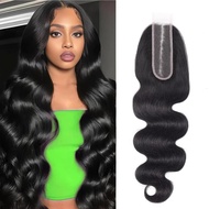 2x6 Lace Closure Body Wave Human Hair Transparent 2 by 6 HD Lace Closure 14Inch 100% Brazilian Virgi