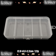 LETTER Luya Fishing Gear Box, 5 Grids Transparent Bait Box,  Hangable Plastic Fish Bait Storage Box 