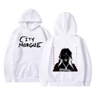 Long Sleeve Men Hoodie Rapper Zillakami City Morgue Hip Hop Oversized Sweatshirts Male Vintage