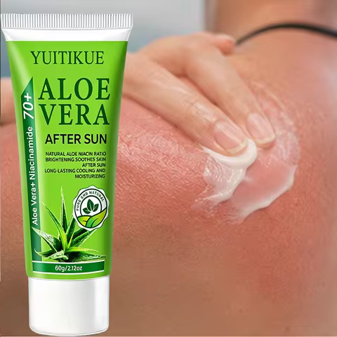 YUITIKUE 70+ Aloe Vera Niacinamide After Sun Gel Cooling Soothing Long Lasting Moisturizer For Face 