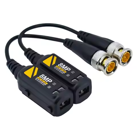 1/2/5 Pairs 4K Twisted CCTV Video Balun Passive Transceivers UTP Balun BNC Cat5 UTP Video Transceive