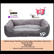 Cat&amp;Cat - Tempat Tidur/Kasur Kucing Anjing Jumbo Bulu Lembut 2 Sisi