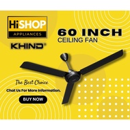 Khind Mistral Ceiling Fan 3 Blades - (60") (BLACK) KIPAS SILING