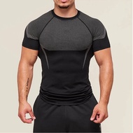 British GYMSHARK Shark Onyx5 Sports Fitness Top Men's Summer Quick-Drying Breathable Stretchy Short-