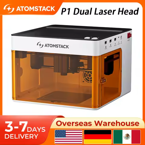 ATOMSTACK P1 Mini Portable Laser Engraver 5W DIY Bluetooth Machine Painted Dog Tag Paper Leather Woo