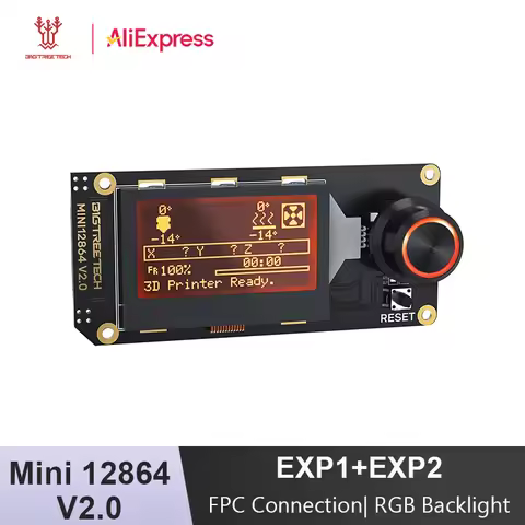 BIGTREETECH Mini 12864 V2.0 LCD Display Mini12864 Screen RGB Light 3D Printer Parts For SKR V1.4 Oct