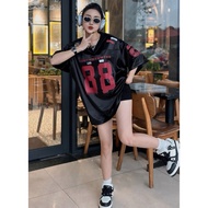 Silver T-shirt 88 soccer T-shirt No. 88 Glossy Silver Womens T-shirt Sports Shirt Loose Format Hottr