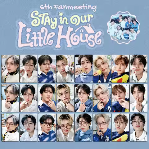 8Pcs/Set Idol SKZOO Stray Kids New Series STAY In Our Little House Lomo Cards Postcards Felix HyunJi