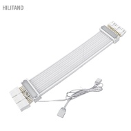 Hilitand 132 LED RGB Cable Extension 3x8 Pin GPU 24 Motherboard 5V 3 Addressable Strip for PC Case
