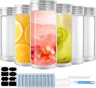 Maredash 12oz Glass Bottles with Lids,Glass Bottles with lids,glass water bottles.Suitable for bever