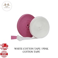 WHITE COTTON TAPE / PINK COTTON TAPE *READY STOCK*
