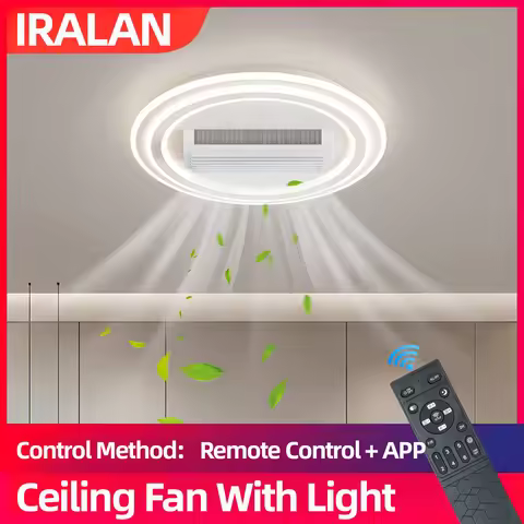 IRALAN Modern Indoor LED Ceiling Fan Lights Lustres Bladeless Fan Lamps Bedroom Decor Dining Ceiling