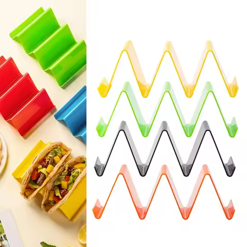 4Pcs Wave Shape Burrito Potato Chips Rack Shells Mexican Pizza Roll Shelf Taco Rack Holder Pancake S