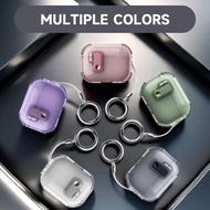 Protective Case For AirPods 4 3 2 1 & Pro 2 1 Wireless Earbuds With A Safety Buckle Semi-transparent