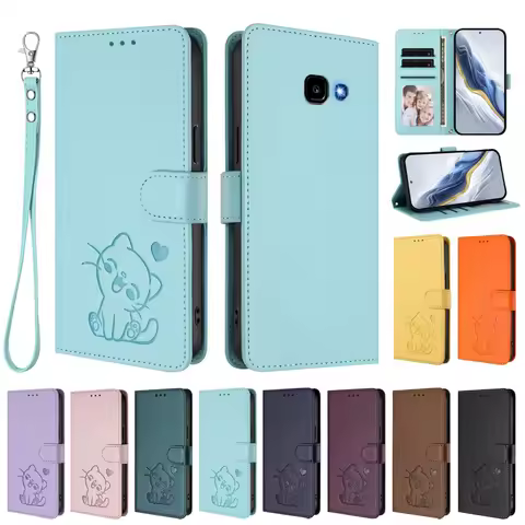 Leather Phone Case For Funda Samung Galaxy Xcover 7 6 Pro 5 4S A3 A5 J3 J5 J7 2017 J4 J6 Plus 2018 C