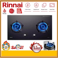 RINNAI RB-72G Built in 2 Burner Gas Hob Gas Stove RB72G Hyper Burner Glass Built in Hob